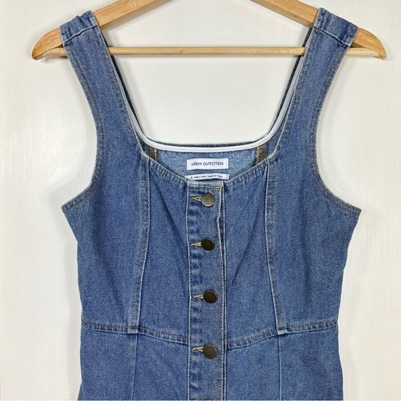 UO Button-Down Denim Mini Dress - 6 - Picture 5 of 11